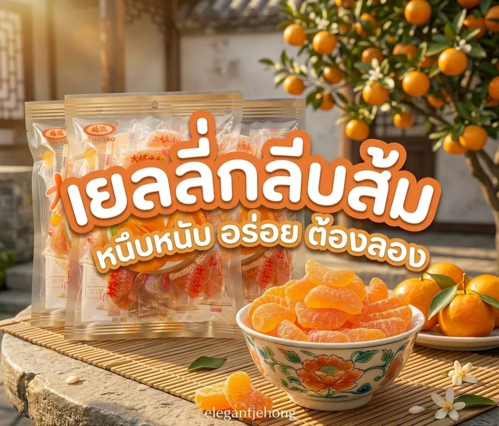 เยลลี่กลีบส้มปริมาน ห่อละ 200 g.exp.04/01/2027