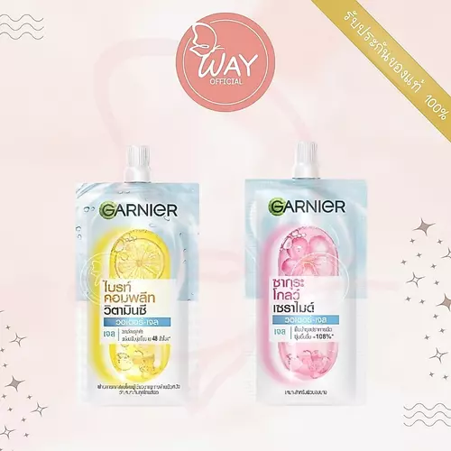 [ซอง] Garnier Vitamin C And Ceramide Water Gel 7ml การ์นิเย่ วิตามิน ซี เซราไมด์ วอเตอร์ เจล 7ml