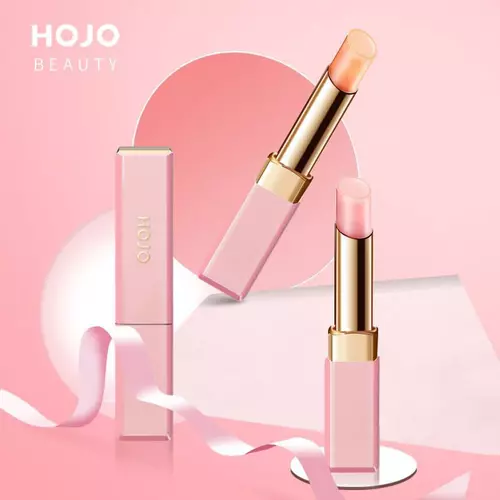 HOJO hojo8042  CHERRY BLOSSOMS ลิปมันเปลี่ยน ปากดูมันวาว ชุ่มชื้น ไม่แห้ง ปากดูอิ่มสวย มี2สี