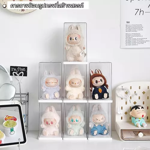 กล่องใส่โมเดล กล่องใส่ art toy กล่องใส่ตุ๊กตา พลาสติกอย่างดี วัสดุอะคริลิก วางซ้อนได้ กันฝุ่นกันความชื้น