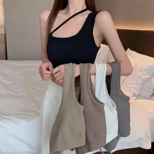 Pinkybra เสื้อกล้าม ครอปบรา ครึ่งตัว เซ็กซี่ 32-38 ไร้โครง ไร้ขอบ ชุดชั้นใน ผู้หญิง ใส่ออกกำลังกายได้