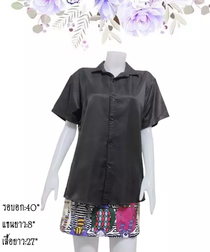 เสื้อแขนสั้นแฟชั่นผู้หญิงมือสอง