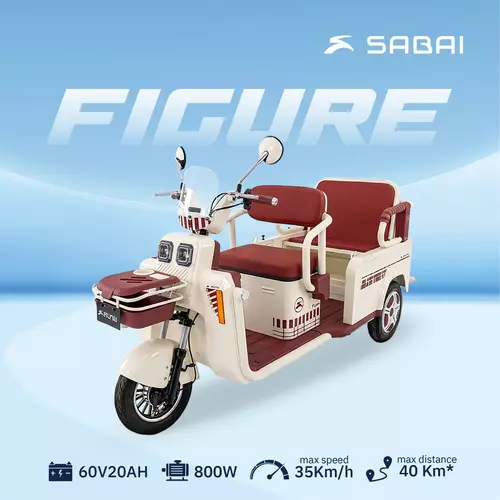 SABAI-FIGULE รถไฟฟ้า3ล้อ2ตอนที่นั่งสุดเท่ นั่งก็ได้ ขนของก็ดี คันใหญ่ไปได้ทั้งครอบครัว ดีไซน์ใหม่