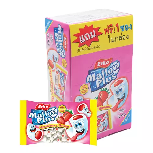 เออโก้ มาร์ชแมลโลว์ มินิ สตรอเบอรี่ 16 ก. 12 ชิ้น (897688)