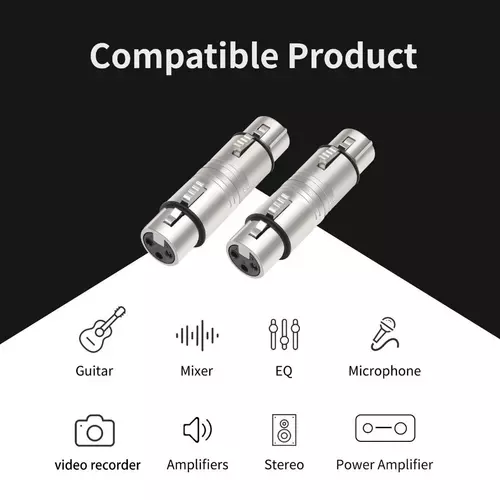 แจ็คแปลง XLR เมีย เป็น เมีย 3 Pin | XLR Female to Female Adapter | เก็บเงินปลายทางได้ 🚚