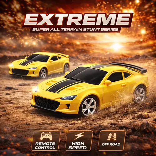 รถบังคับวิทยุสุดเท่ 🏎️✨ พร้อมรีโมทคอนโทรลไร้สาย ควบคุมระยะไกล รถบังคับ 4 ทิศทาง น้ำหนักเบาพกพาง่าย รถของเล่นเด็ก