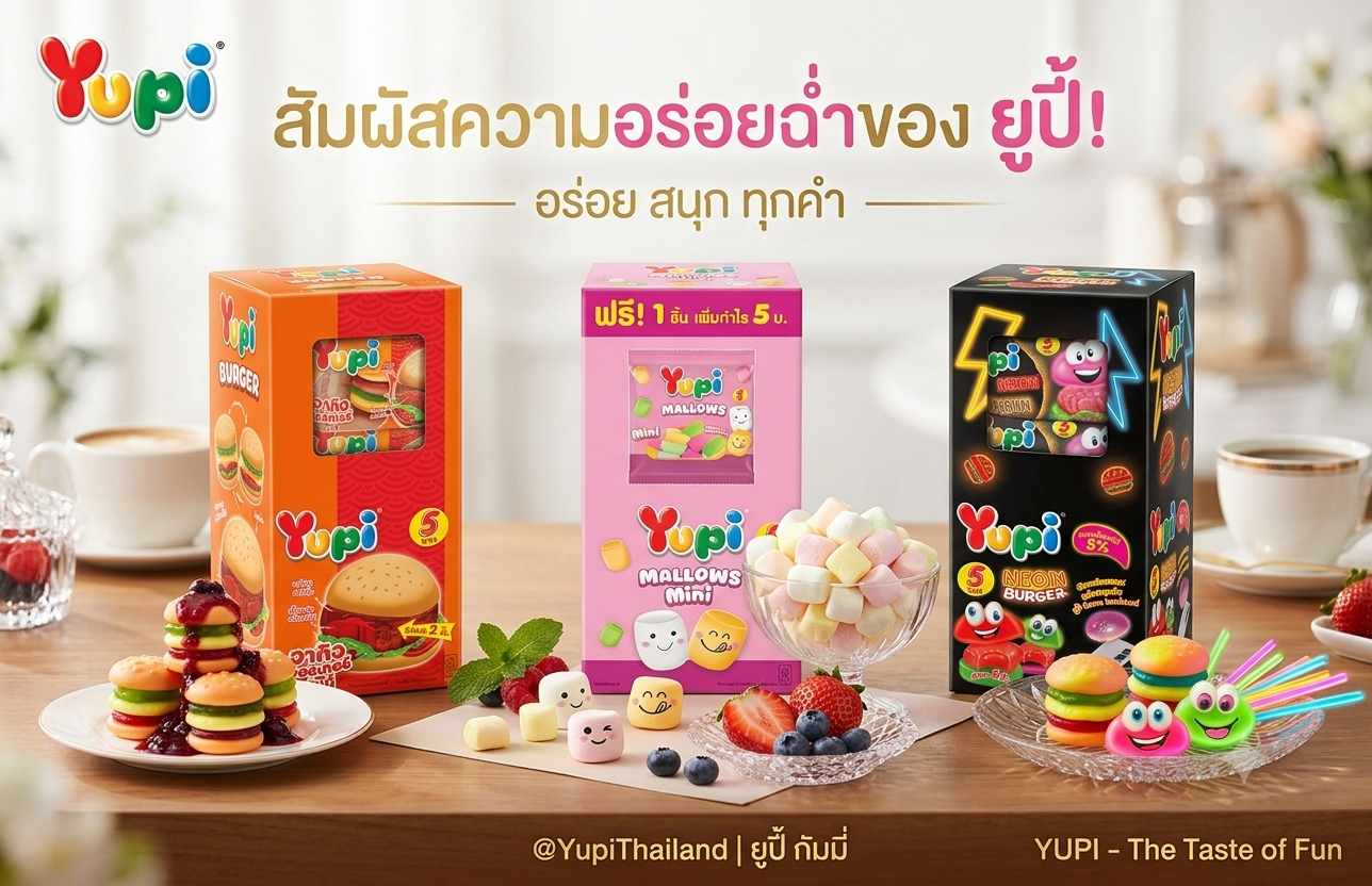 Yupi Gummy & Mallows ยูปี้ 12 ชิ้น ขนมเยลลี่กัมมี่และมาร์ชแมลโลว์ เคี้ยวหนึบนุ่ม ฟินทุกคำ