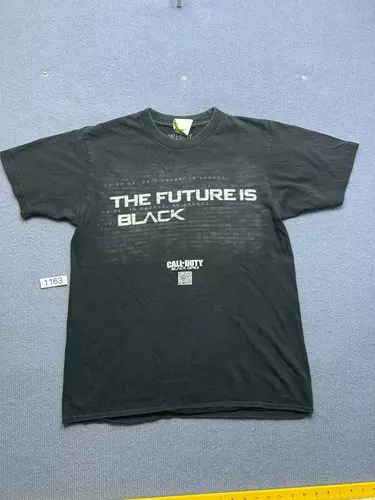 เสื้อยืด Call of Duty Black Ops II "THE FUTURE IS BLACK" สีดำ ลายเกมส์มือสอง [รหัส 1163]