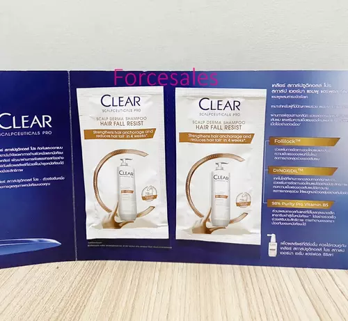 Clear เคลียร์ สกาล์ปซูติคอลส์ โปร สกาล์ป เดอร์มา แชมพู แฮร์ฟอล รีซิสท์ 10 กรัมx2ซอง