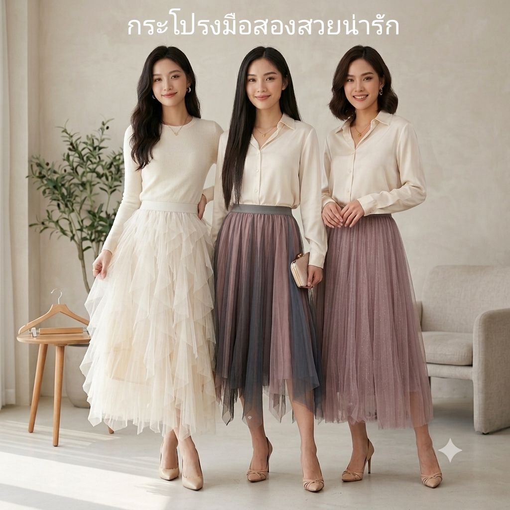 กระโปรงมุ้งฟรุ้งฟริ้ง กระโปรงมือสอง By Patshop