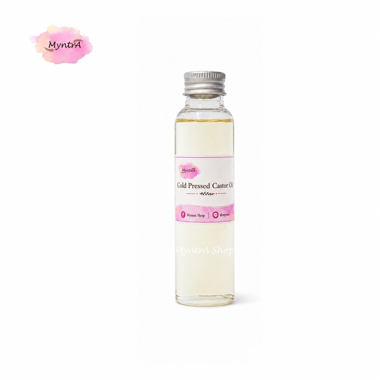 น้ำมันละหุ่งสกัดเย็น 100% - 50 g. (52.5 ml.) Cold Pressed Castor Oil