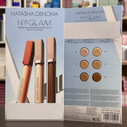 Tester Natasha Denona HY-GLAM Brightening & Hydrating Crease-Proof Serum Concealer 6Pcs x 0.5g