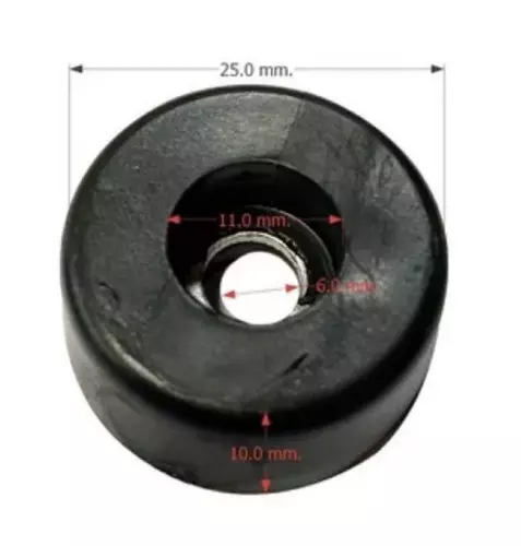ลูกยาง พลาสติก ขนาด 25x10 มม.ฐานตู้ลำโพง รองตู้ลำโพง รองแอมป์ อุปกรณ์แร็ค ทำแร็ค ประกอบแร็ค ฐานรองแอมป์ รองกล่องแอมป์