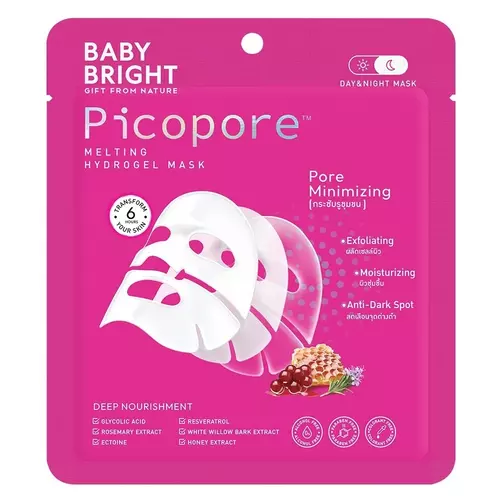 เบบี้ไบร์ท พิโค่พอร์ เมลติ้ง ไฮโดรเจล มาส์ก Baby Bright Picopore Melting Hydrogel Mask ( 1 แผ่น )