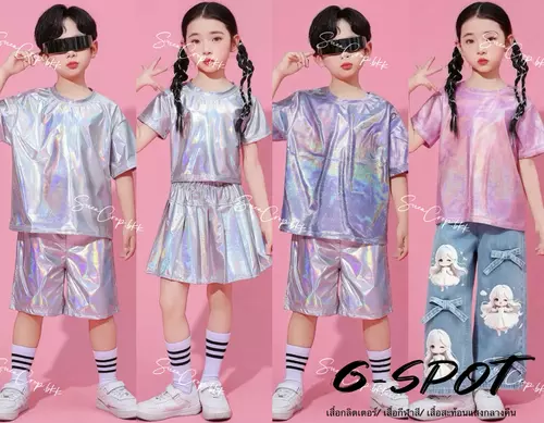 พร้อมส่ง เด็ก(Size90-160) Galaxy Hologram เสื้อกีฬาสี เสื้อโฮโลแกรม กาแลคซี่ เสื้อกลิตเตอร์ สะท้อนแสง เสื้องานโรงเรีย...