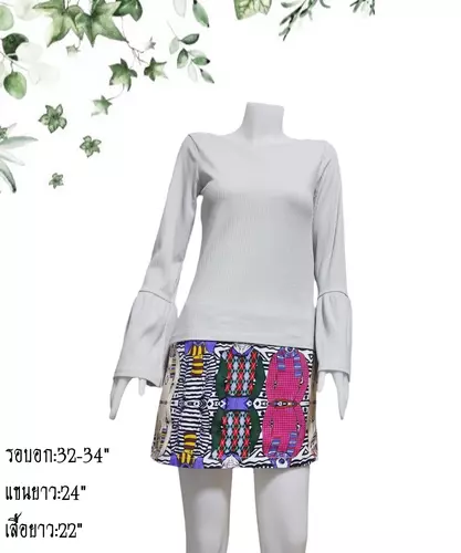 เสื้อแขนยาวแฟชั่นผู้หญิงมือสอง ตำหนิ