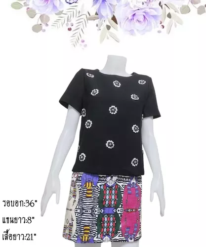 เสื้อแขนสั้นแฟชั่นผู้หญิงมือสอง