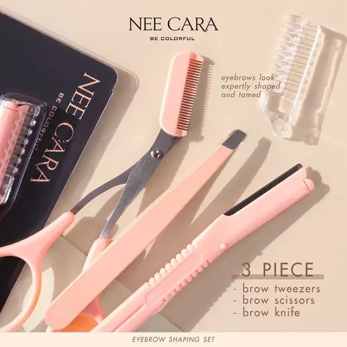 ชุดแต่งคิ้ว มีดโกน กรรไกร แหนบ  Nee Cara   EYEBROWN SHAPING SET N209