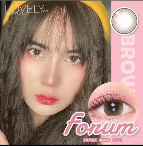Forum /Anna Brown Gray Lovely สีน้ำตาล สีเทา ตาโต นิ่มสบายตา คอนแทคเลนส์ ลายยอดฮิต (0.00)-(10.00)
