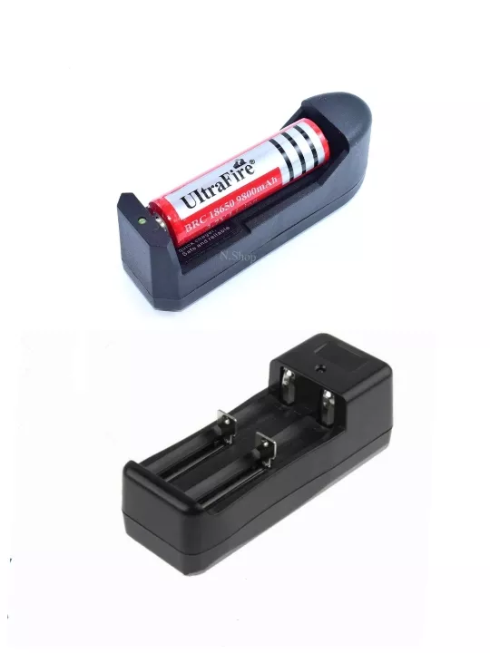 แบตเตอรี่ชาร์จลิเธียมไออน18650 3.7V 9800mAh หัวนูน/แท่นชาร์จแบตเตอรี่แบบ 1 ช่อง และ 2 ช่อง