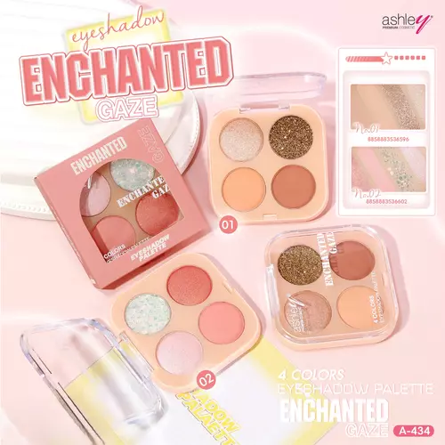 ASHLEY ENCHANTED GAZE EYESHADOW PALETTE 4 COLORS A-434 แอชลี่ย์ เอนแชนเทรด เกรซ