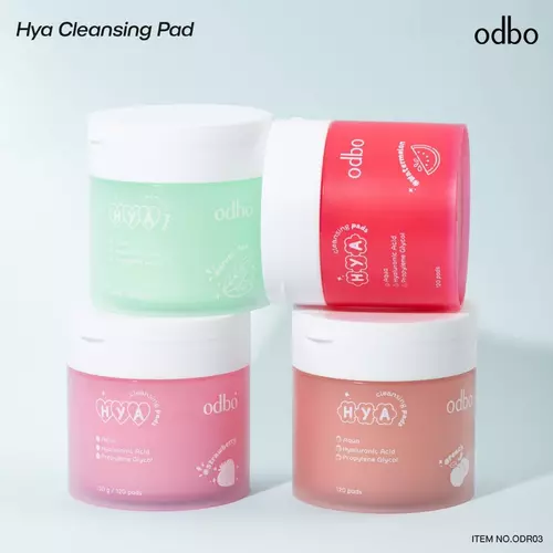 Odbo Hya Cleansing Pads แผ่นเช็ดเครื่องสำอางค์โอดีบีโอ 120 แผ่น ( มีให้เลือก 4 กลิ่น ) #ODR03