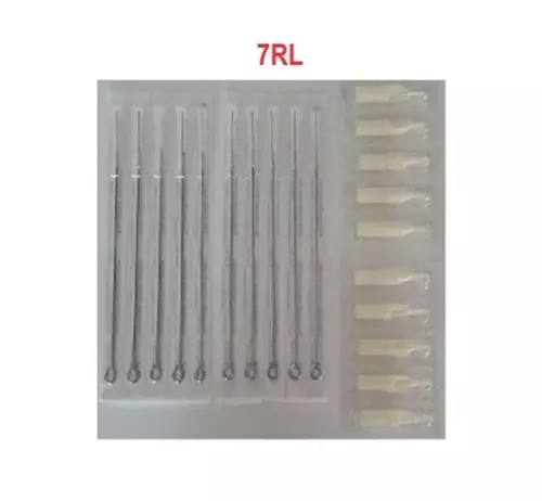 เข็มสักศิลปะเรือนร่าง  อุปกรณ์สำหรับศิลปะเรือนร่าง รุ่น RL. RM. M1 (เบอร์ที่เลือก อุปกรณ์+ปลอก 10 เล่ม)