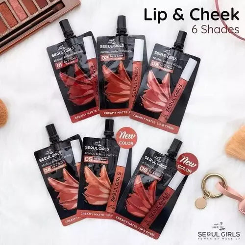 Nami Make Up Pro Seoul Girls Creamy Matte Lip & Cheek 2g. นามิ โซล โกิร์ล ครีมมี่ แมตต์ ลิป แอนด์ ชีค