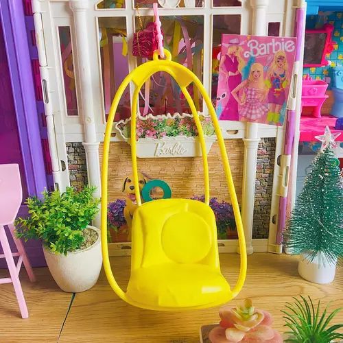 🌈🍭💕เก้าอี้แขวนบ้านBarbieมือสองน่ารักๆมีตะขอแขวน🩷🍒