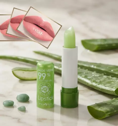 ALOE VERA LIPSTICK 🌿 ลิปมันว่านหางจระเข้ เปลี่ยนสีได้ บำรุงริมฝีปาก