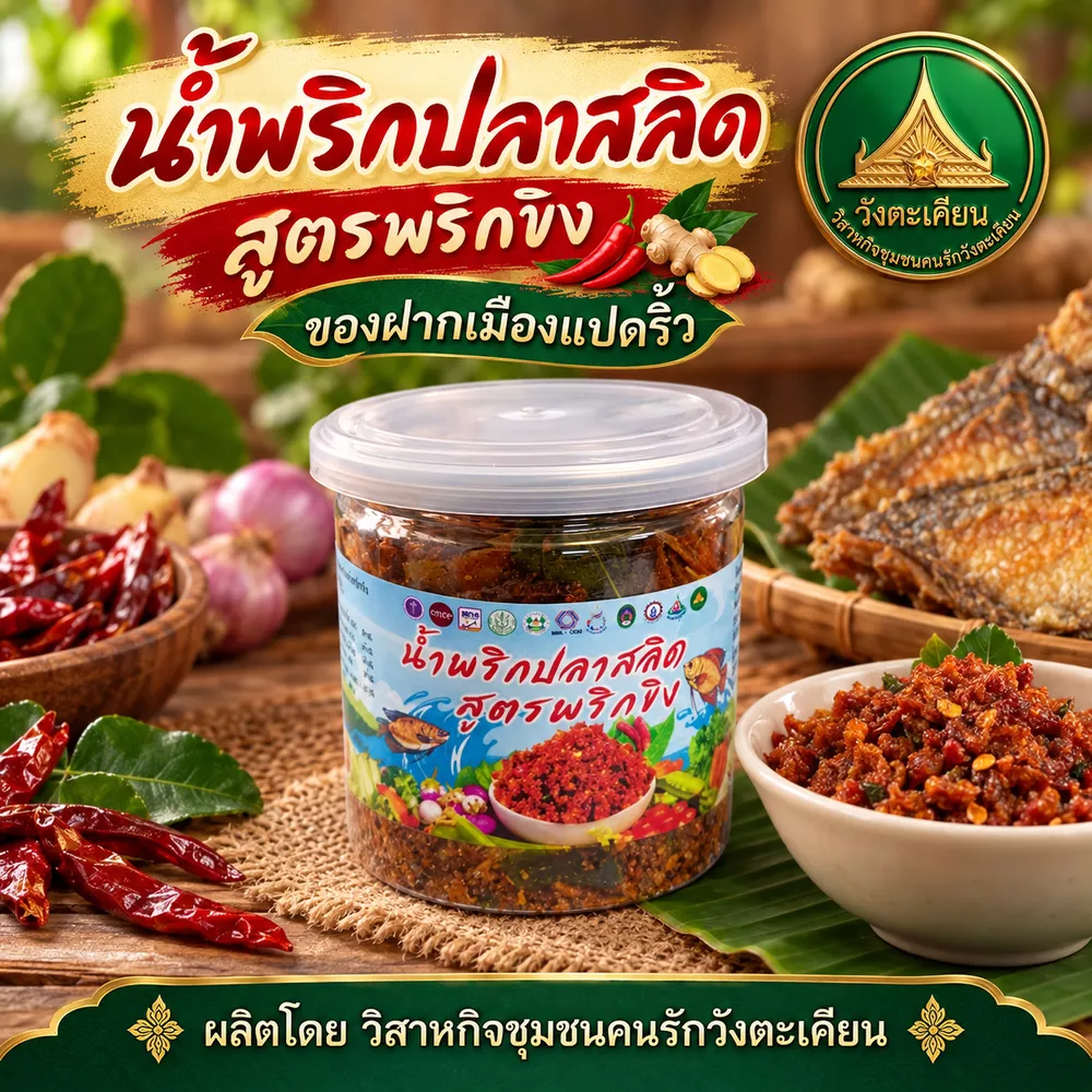 น้ำพริกปลาสลิด สูตรพริกขิง