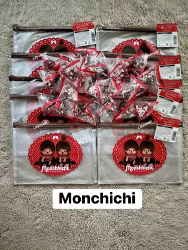 โมเดลจิ๋วมอนชิชิ / ซองซิป monchichi / ฟิกเกอร์ monchichi / Monchichi Eco Bag / กระเป๋ามอนชิชิ