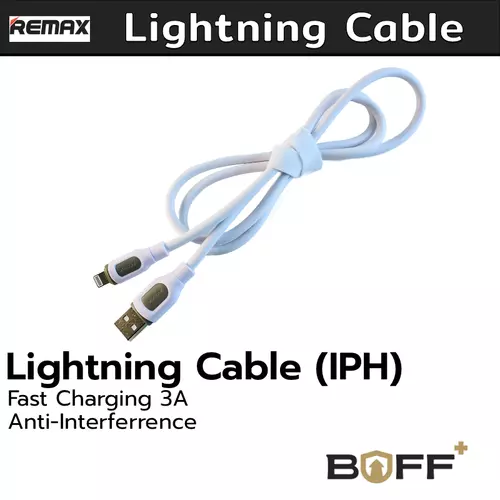 Remax Cable USB to Lighning (IPH) 3A (RC-C113) สายชาร์จ สายถ่ายโอนข้อมูลราคาประหยัดและทนทาน ของแท้ 100%