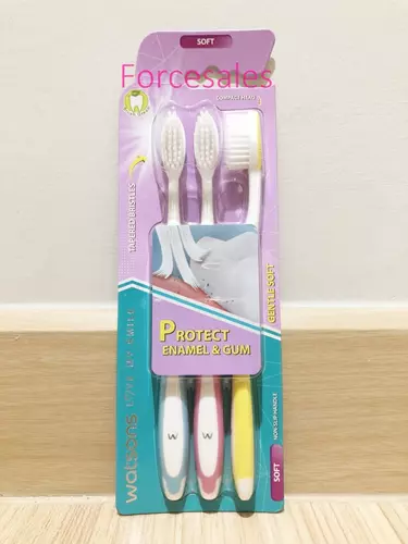 WATSONS วัตสัน แปรงสีฟัน เจนเทิล ซอฟท์ 3ด้าม แปรงสีฟัน