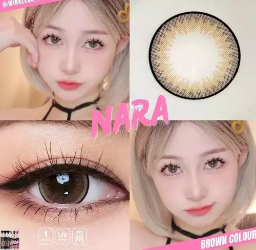 Wink Nara/Lila Gray Brown บิ๊กอาย สุดปัง คอนแทคเลนส์ รายเดือน มีอย แถมตลับฟรี เลนส์นิ่ม สวยปังมาก มีค่าสายตา