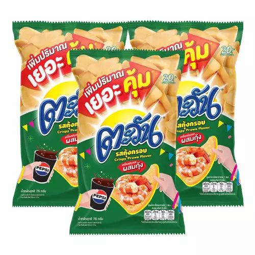 ตะวัน ข้าวเกรียบ รสกุ้งกรอบ 75 ก. x 3 (172416)