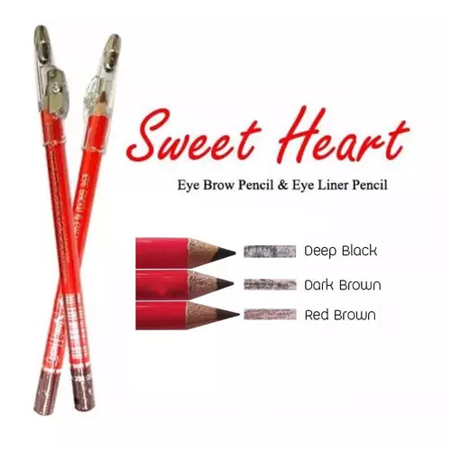 Sweet Heart ดินสอเขียนคิ้ว สวีทฮาร์ท  พร้อมกบเหลาในตัว เนื้อนุ่ม เขียนง่าย ติดทนนาน