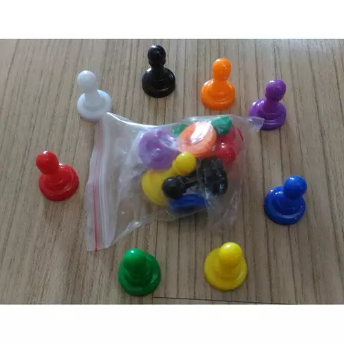 ตัว Pawn พลาสติก สำหรับบอร์ดเกม (1 ชุดมี 8 ชิ้น)