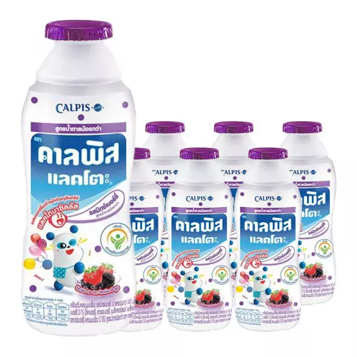คาลพิสแลคโตะ มินิ เครื่องดื่มผสมนมเปรี้ยว ขวด มิกซ์เบอร์ 140/150 มล. x 6 (802511)