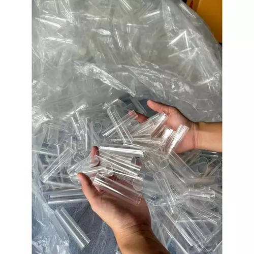 หลอดเปล่าใส่เงิน หลอดเปล่าทำเค้กเงินสด ทำกล่องใส่เงิน พันเองจากซองแก้วใส หนา 50 ไมครอน