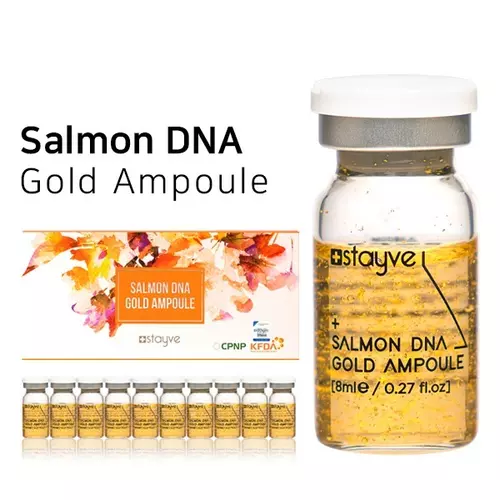 STAYVE Salmon DNA Gold Ampoule 8ml **พร้อมส่งทันที!!ของแท้ 100% นำเข้าจากเกาหลี ยกกล่อง (10 ขวด)**