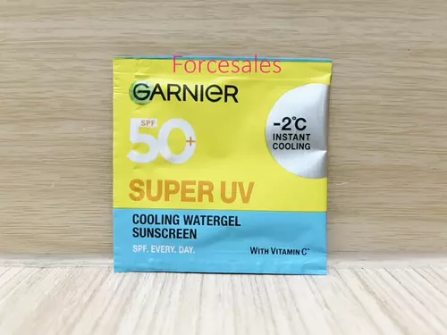 Garnier การ์นิเย่ ซูเปอร์ ยูวี คูลลิ่ง วอเตอร์เจล ซันสกรีน วิตามินซี+เอสพีเอฟ50+พีเอ++++1.5มล.