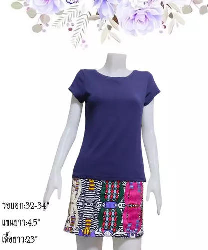 เสื้อแขนสั้นแฟชั่นผู้หญิงมือสอง