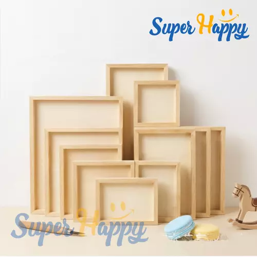 กรอบรูปไม้เปล่า DIY หลายขนาด | กรอบดินปั้น กรอบงานศิลปะ 3D | Wooden Frame Craft สำหรับตกแต่ง