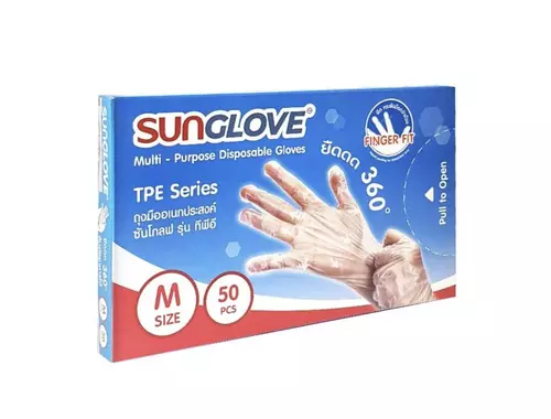 SUNGLOVE ถุงมือพลาสติก TPE (50ใบ/กล่อง)