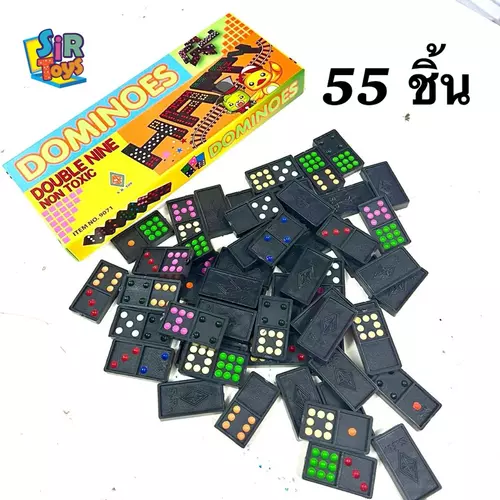 โดมิโน่ Domino ไซส์ใหญ่ 55 ตัว กล่องส้ม ออกใบกำกับภาษีได้