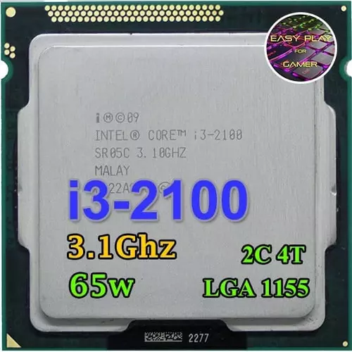 ⚡️CPU Intel Core i3-2100 2คอ4เทรด 65W LGA 1155 ฟรีซิลิโคน1ซอง i3 2100 USED