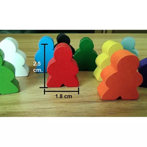Meeple รูปคนหัวกลม ขนาด 2.5 X 2 ซม. (ราคาต่อชุด)