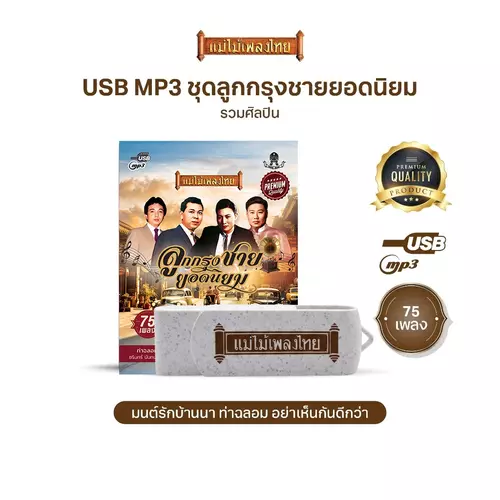USBแม่ไม้เพลงไทย #ลูกกรุงชายยอดนิยม (75เพลงดังอมตะ) รหัส AF127