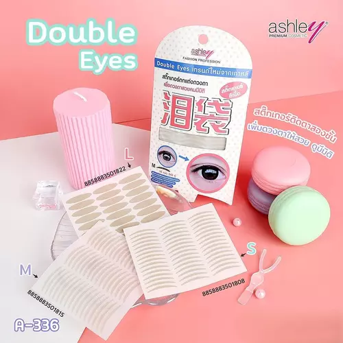 Ashley Double Eyes A-336 สติ๊กเกอร์ติดตาสองชั้น เทปบางเบาเรียบเนียนเป็นธรรมชาติ กันน้ำ กันเหงื่อ